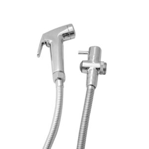 Milano Travel Shattaf Full Set - Chrome Finish| Acrylic Jet Spray For Toilet | Handheld Bidet Sprayer Kit-Shattaf | Fits All Standard Shower Hoses | Bathroom Fixtures