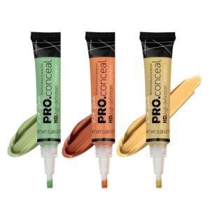 L.A. Girl Pro Conceal Set Orange, Yellow, Green Correctors