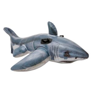 Intex Inflatable Shark Beach Toy Pool Float, Grey, 173 x 107 cm, 57525