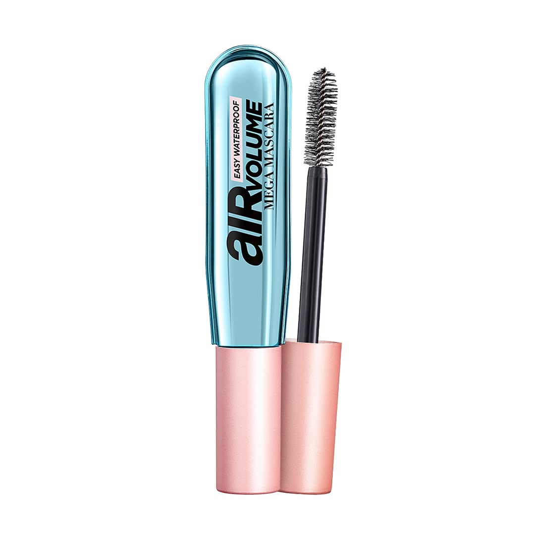L'Oreal Paris Air Volume Mega Mascara, Easy Waterproof, Smudgeproof And Flake Resistant, Warm Water Removal, Black
