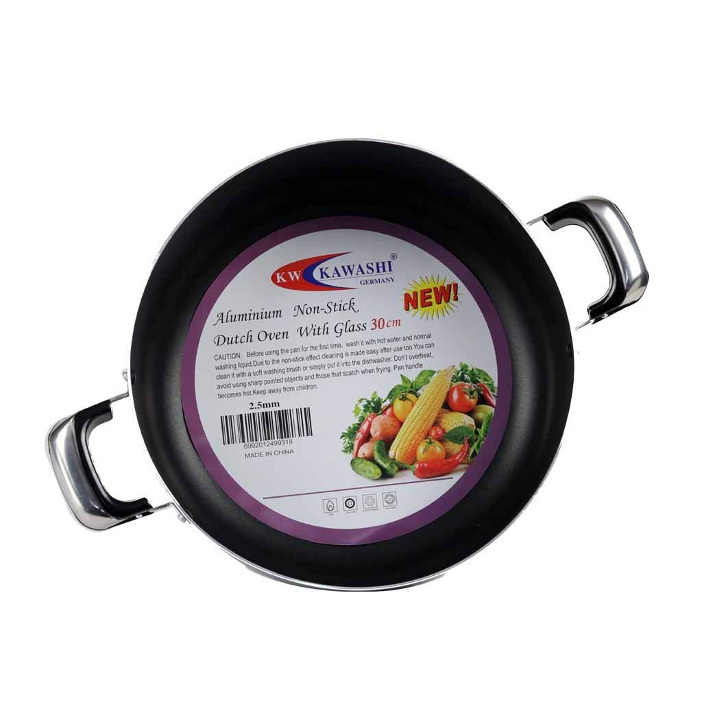 Kawashi Deluxe Non-stick Dutch Oven With Glass Lid 30cm