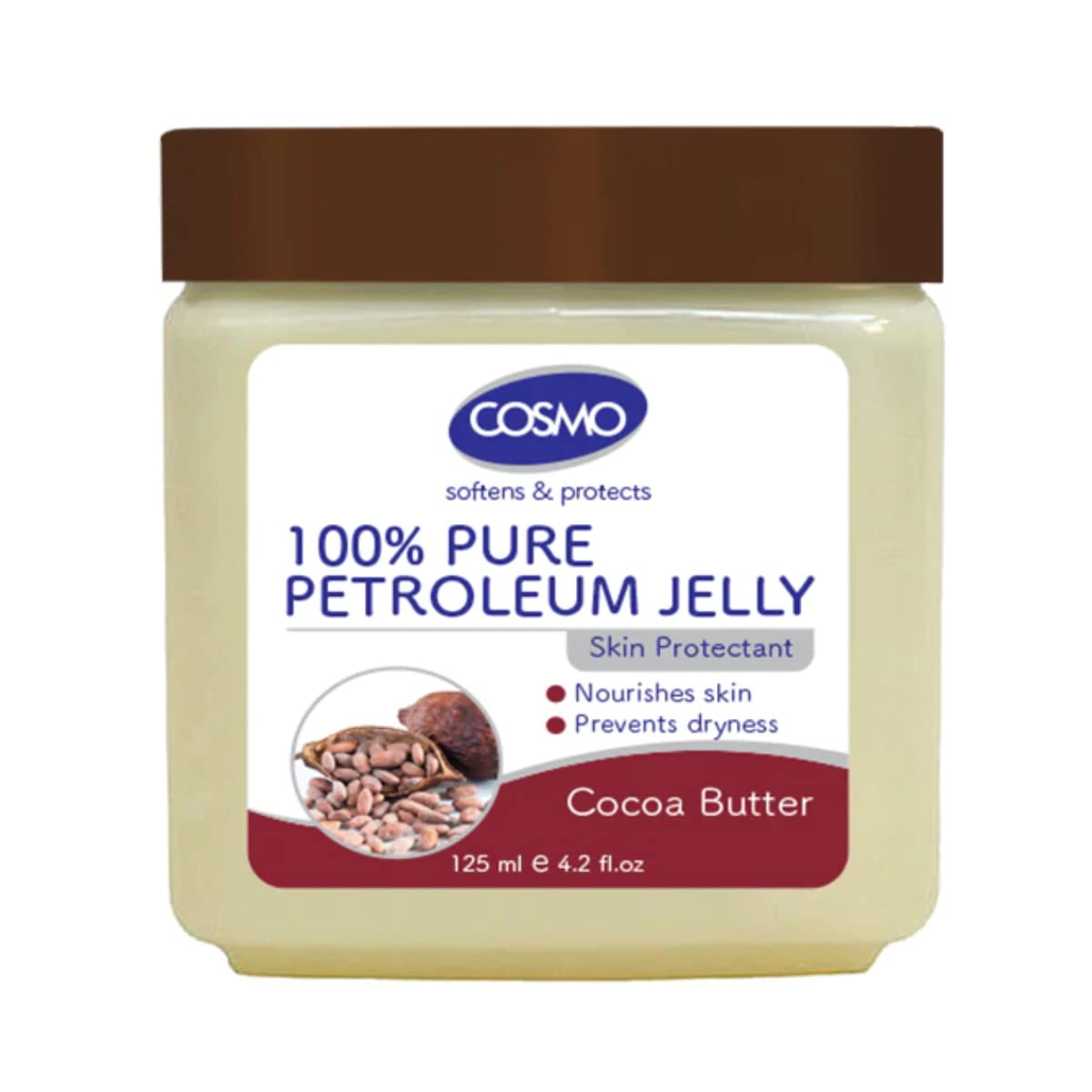 CD COSMO DESIGNS Cocoa Butter 100% Pure Petroleum Jelly 125ML, Moisturizers