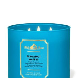 Bath & Body Works and White Barn 3-Wick Candle w/Essential Oils - 14.5 oz - 2021 Core Scents! (Bergamot Waters)