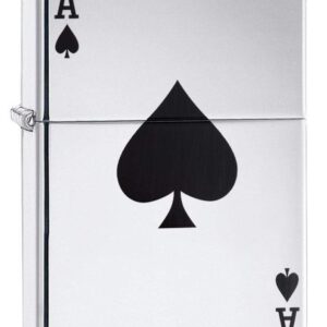 Zippo 24011 250 Simple Spade Design High Polish Chrome Windproof Lighter