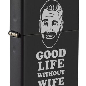 Zippo Mp400018-218 Regular Windproof Lighter, Black Matte