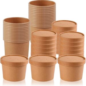 Kraft Soup Bowls 12 Oz, Disposable Food Cups. Great For Restaurants, Take-Outs, Or To-Go Lunch 50 Pieces.