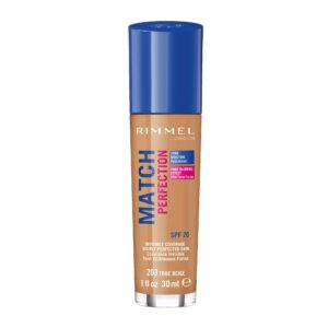 Rimmel London, Match Perfection Mosturizing Foundation, 203 True Beige, 30 ml