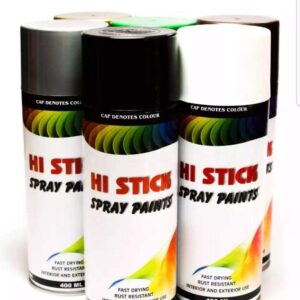 HI Stick Black Spray Paint - 12 Pieces