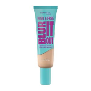 Rimmel London Kind & Free BLUR IT OUT Mattifying Skin Tint, 001, Fair Porcelain, All-Day Shine Control, Lightweight Matte Finish Makeup, 30ml