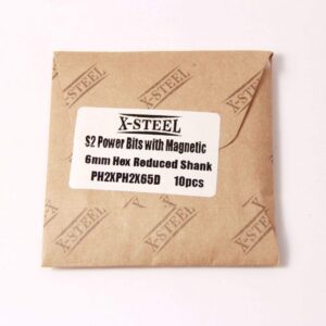 10pc S2 Steel Double End Ph2xph2x65mm Impact Screwdriver Power Bits