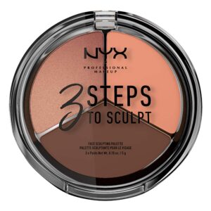 NYX PROFESSIONAL MAKEUP 3 Steps to Sculpt Face Sculpting Palette, Deep 04