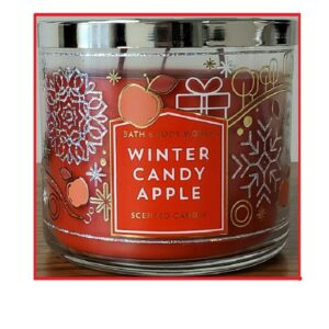 Bath & Body Works WINTER CANDY APPLE Candle 3 Wick