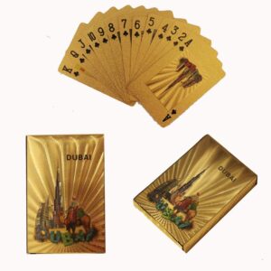 Novelty Poker Gold Foil Playing Cards -Burj Khalifa Design