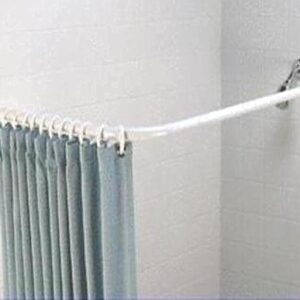 L Shaped Shower Curtain Rod 80cm x 80cm White