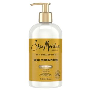 SHEA MOISTURE Raw Shea Butter Restorative Conditioner W/ Sea Kelp & Argon Oil,Moisturize & Fortify Dry, Damage or Transitioning Hair 13 fl oz,Liquid volume 384 Ml