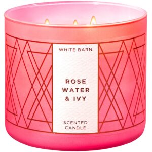 White Barn Bath and Body Works 3 Wick Scented Candle (Rose Water Ivy,14.5oz)