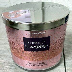 Bath & Body Works And Thousand Wishes Scented 3 Wick Candle 411g- Scented Candle with essential oil.