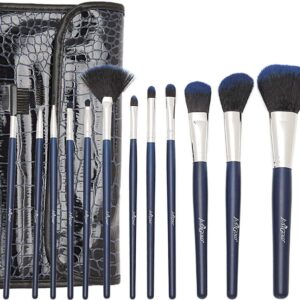 Just Gold 12 Pieces Brush Set - Black, Jg-9256, Pack Of 1