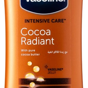 Vaseline Body Lotion Cocoa Radiant with Cocoa Butter, Non-Greasy Formula, Restores Glow To Dull, Dry Skin, 400ml