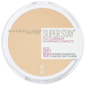 Maybelline New York Super Stay Full Coverage Powder Foundation Makeup, Up to 16 Hour Wear, Soft, Creamy Matte Foundation, Natural Beige, 1 Count