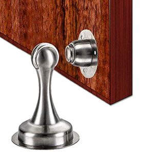 Door Stopper Bumper Magnetic Stainless Steel Holder Doorstop For Pvc Metal Wood Board Tile Platic Aluminum Sash Silver