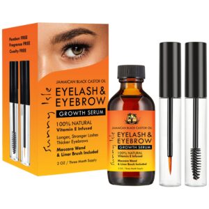 Sunny Isle Jamaican Black Castor Oil Eyelash & Eyebrow Growth Serum 2 Fluid Ounces